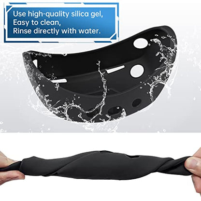 ps vr2 accessories Compatible for Playstation VR2 Face Cover with VR Shell Protective Cover， Face Cushion Cover, Controller Thumb Grips, Cable Bundling Strap - color: PSVR Protect shell