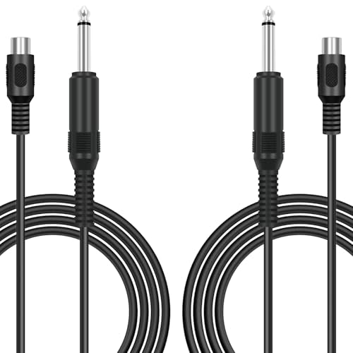 RCA Female to 6.35mm 1/4 inch, 2-Pack 6FT RCA Female to 6.35mm TS Mono Male Jack Adapter Audio Cable for Speaker Mixer Amplifier TV AV Receiver Guitar