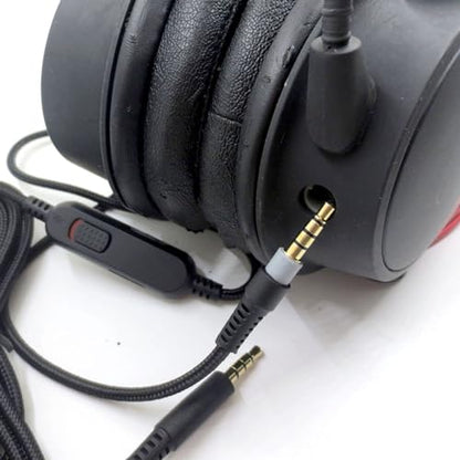 2m Audio Cable for HyperX Cloud Mix Cloud Alpha Gaming Headsets, Coiled Audio Cable Replacement Extension Aux Cord Wire