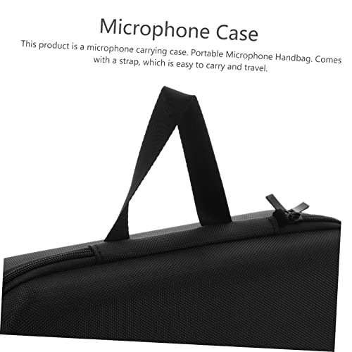 Vaguelly Protective Microphone Case Portable Mic Carrying Bag with Comfortable Handle Small Storage Box for Microphones and Speakers