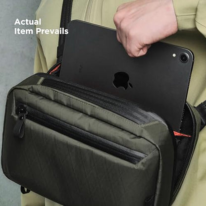 ALPAKA Elements Tech Case 테크 파우치 전자 정리함 여행용 케이스, Green-2.3L-X-Pac VX21 | 내후성 원단, YKK 아쿠아가드 지퍼, 탈착식 어깨끈, 전자 제품 및 액세서리, 일상 업무 여행에 이상적 - color: Green-2.3L-X-Pac VX21