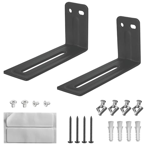 TERDEWE Soundbar Wall Mount Bracket - Works with All Soundbars Including Samsung, Vizio, LG, & More - Depth Adjustable for Dolby Atmos Soundbars，Soundbar Mount Shelf