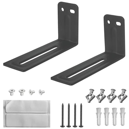 TERDEWE Soundbar Wall Mount Bracket - Works with All Soundbars Including Samsung, Vizio, LG, & More - Depth Adjustable for Dolby Atmos Soundbars，Soundbar Mount Shelf