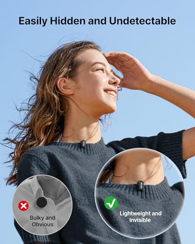 BOYA mini 2 Wireless Lavalier Microphone for iPhone 15/16/17 & Android | AI Noise Cancellation, App Control, 30H Battery Life with Charging Case for Vlogging Interviews and Content Creation - color: Black