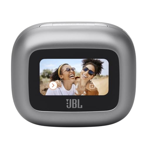 JBL Live Beam 3 - True wireless noise-cancelling stick-closed earbuds, 48Hrs total playback, Wireless Charging, 6 Mics for perfect calls, Multi-point connection, IP55 waterproof and dustproof (Silver) - color: Silver