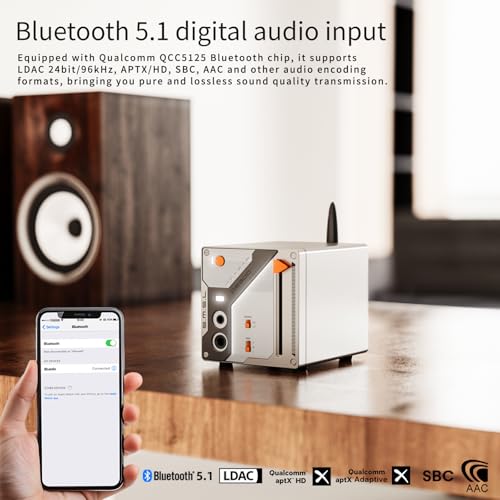 SMSL DS300 Balanced DAC Headphone Amplifier 3000mWx2 Power ES9039Q2M Chip | Decoder 6.35mm/4.4mm XLR/RCA Output XU316 32bit/768kHz DSD512 for Home Audio/PC with USB/Optical/Coaxial/Bluetooth