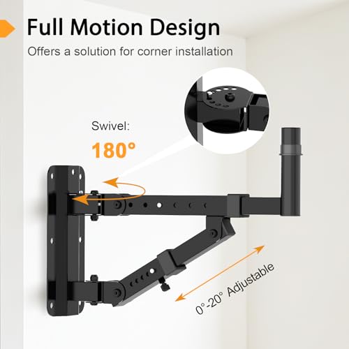 Vondynote Set of 2 Speaker Wall Mounts PA Wall Speaker Mounting Brackets
