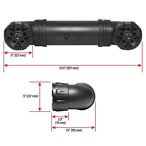 BOSS Audio Systems UTV4B ATV UTV Weatherproof Sound System, 4 Inch Speakers - style: 4" Speakers, Black
