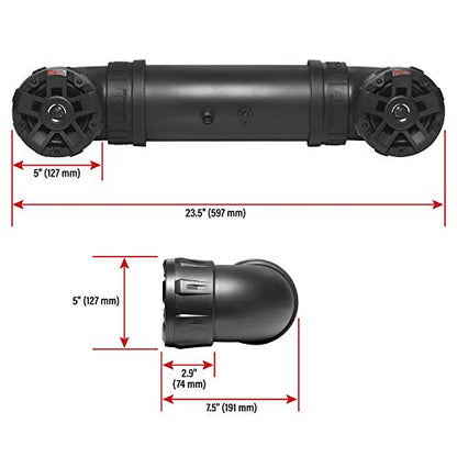 BOSS Audio Systems UTV4B ATV UTV Weatherproof Sound System, 4 Inch Speakers - style: 4" Speakers, Black