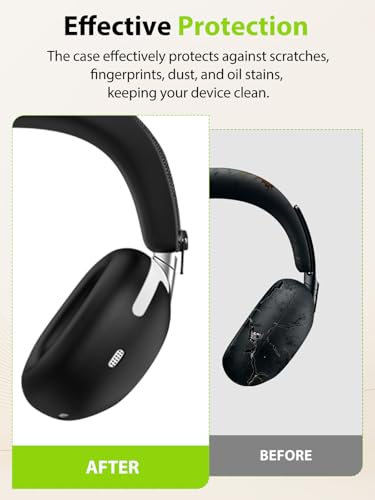 2-in-1 Silicone Protective Cover Set for Sony 1000X THE COLLEXION Headphones, Sweatproof Headband Cover + Integrated Ear Cups Protector (Ear Pads & Shell), Full Coverage(Black) - color: Black