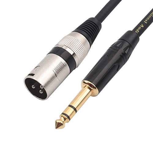 1/4 Inch TRS to XLR Male Balanced Signal Interconnect Cable Quarter inch to XLR Patch Cable - 10 Feet - size: 10 feet