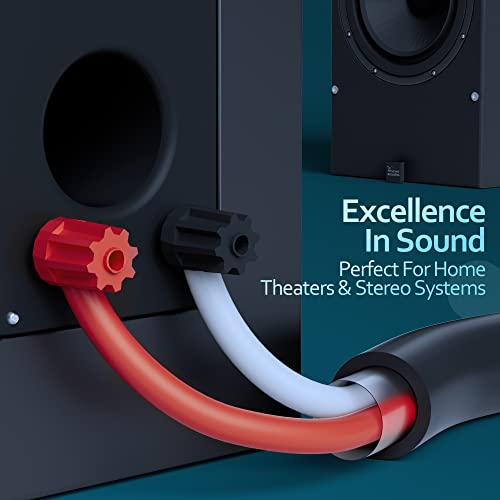 Pro Series 12/2 Outdoor Speaker Wire Cable 100 Ft 12 Gauge AWG with Tool Kits-Direct Burial in Wall CL3 CL2 Rated-PVC Jacket&Film&Cotton for Home Theater,Car Audio Speaker,Stereos-Black - size: 100FT, style: 12AWG