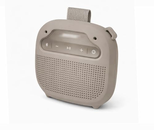 alltravel Silicone Cover for Bose New SoundLink Micro Portable Bluetooth Speaker (2nd Gen) with Neck Lanyard (Sandstone) - color: Sandstone