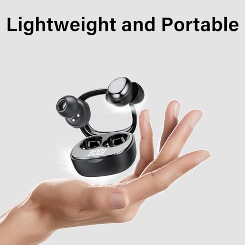 Sleep Ear Buds, New True Wireless Earbuds, Ultra-Mini Bluetooth 5.4 Earbuds for Side Sleepers, 53H Play Hi-Fi Stereo 3D Bass Noise Cancelling Bluetooth headphones, Sleep Mode, IP7 Waterproof Earphones