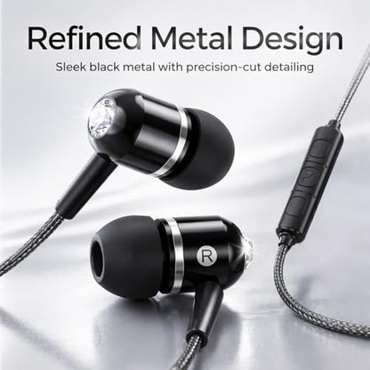 ADOOPE USB-C Wired Earbuds with Microphone, in-Ear Headphones for Android & USB-C Devices, Noise-Isolating Stereo Earphones with Inline Remote for Phone Calls, Music & Video - Black - color: Black