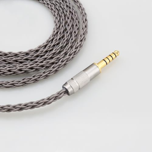 4.4mm to Dual 3.5mm / 2.5mm Male Cable Compatible for Hifiman HE4XX HE400S, HE-400i Headphones 8 Core Braided Silver Plated Replacement Audio Upgrade Cable 2M (4.4mm to Dual 2.5mm Male)