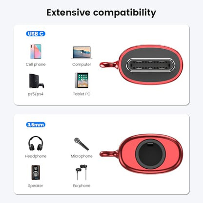 MOSWAG USB C to 3.5mm Audio Headphone Adapter, Typc C to 3.5mm Aux Adapter Zinc Alloy Adapter Compatible with Samsung GalaxyS23 S22 S21 S20 S10 Plus, Ultra S21+, Pixel 7/6, Pad Pro 6 … | Hi-Fi Audio Converter and Microphone in Zinc Alloy High Resolution C