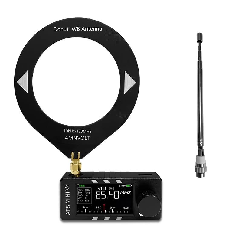 Upgraded ATS MINI V4B Radios with Plastic Casing, SI4732 Pocket Shortwave Radio, Portable AM/FM/LSB/USB Full Band Receiver, with Built-in Headphone Amplifier, Speaker and Hi-Z - style: Plastic Shell Style