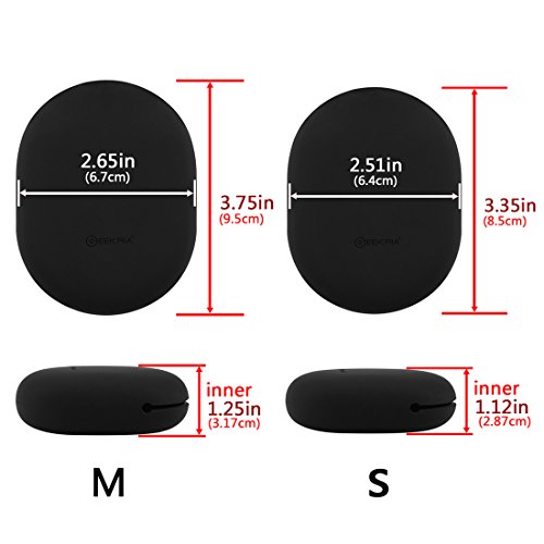 Geekria Silicone Wired Earphone Organizer Compatible with Beats Flex, urBeats3, Sony MDR-EX15AP, MDR-EX15LP, Skullcandy Jib, Tangle-Free Cable Storage Case, Small & Medium Sizes, 2 Pack