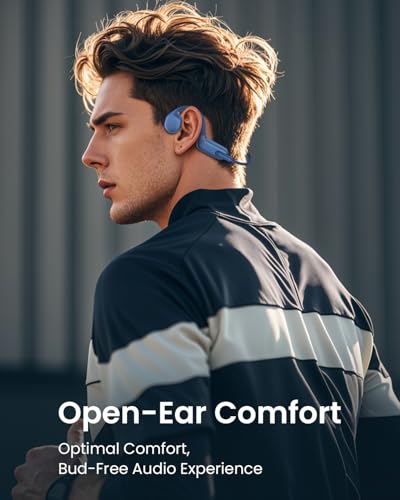 HIFI WALKER Waterproof Bone Conduction Headphones IPX8 for Swimming with 32GB MP3 Player, Bluetooth 5.3 Open-Ear Wireless Headphones for Running Cycling Gym - 8H Playtime & Fast Charging