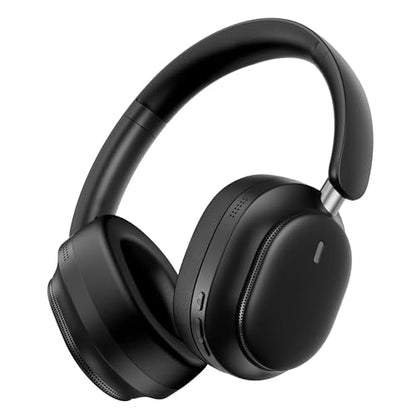 Pointcinco Hybrid Active Noise Cancelling Headphones, Over Ear Bluetooth 6.0 Wireless Headphones, 50H Playtime, Deep Bass, HiFi Stereo Sound, Lightweight Foldable for Travel, Home and Office (Black)