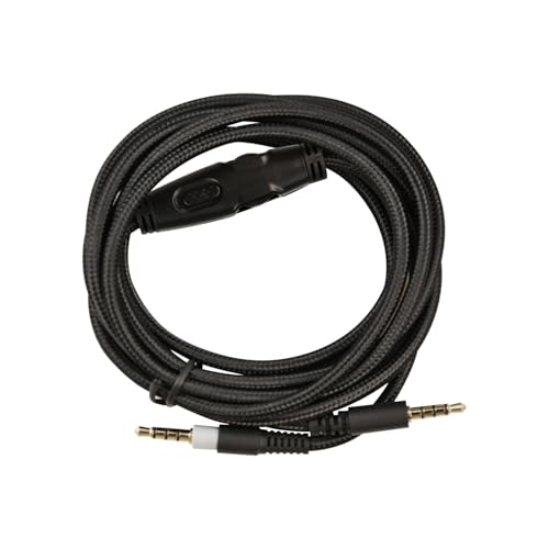 Flylin 2M 3.5mm Replacement Audio Aux Cable, Audio Cord Male to Male Cable | Compatible with Kingston Hyper Cloud and Hyper Cloud Alpha, Gaming Headset with Inline Mute and Volume Control, No Mic