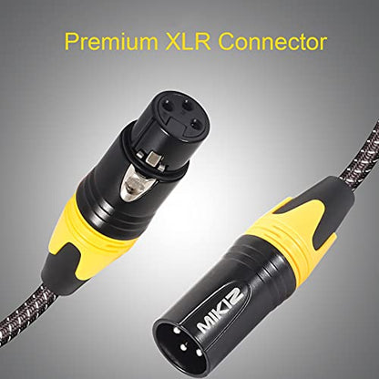 XLR Cables for Microphone 6 Feet 6 Packs，3 Pin XLR Male to Female | Premium Anti-Tangling Balanced 3 Pin XLR Male to Female Patch Cords for Mic DJ Recroding, Shielded, Noiseless, 22AWG - size: 6-Pack 10ft