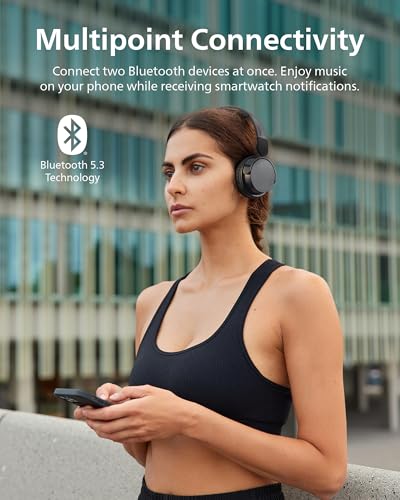 PHILIPS H3209 Wireless Headphones,On-Ear Bluetooth Headphones, Dynamic Bass, Sound Signature,Clear Call,25H Battery Life,Fast Charging,Soft Ear Cups,Bluetooth 5.3,Compact Design,Light,Dark Black - color: Dark Black