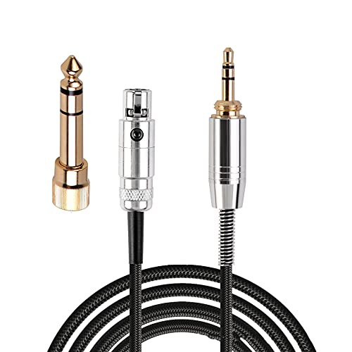 Replacement Headphone Audio Cable Compatible for K240, K240S, K240MK II Q701 K702 K141 K171 K181 K271s K271 MKII M220 Pioneer HDJ-2000 Headphones 6.3/3.5mm Jack