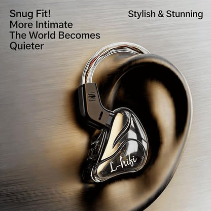 【2026 new Model】 HiFi in Ear Cool Earbuds - Professional Soundproofing Earplugs - Clear Sound, Low Bass, (USB-C) - color: Black, size: 1 Pack-USB-C