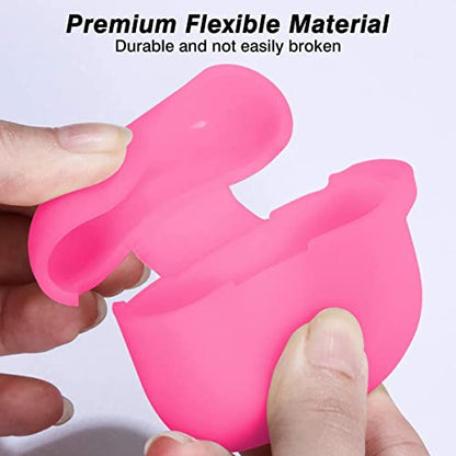 Lerobo for AirPod Pro Case, Silicone Cover with Keychain, Nightglow Purple | Glow-in-the-Dark, Scratch & Dust Resistant, Wireless Charging, Compatible with Apple AirPods Pro 2/1 Case Cover for Women Men - color: Nightglow Pink