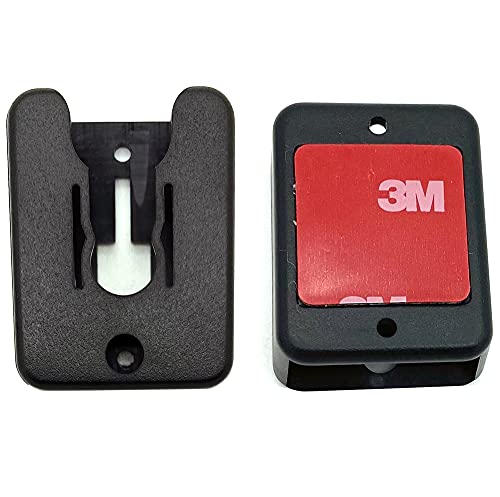 Universal Ham CB Radio Microphone Mic Hanger Holder Mount with Adhesive back, Pre Drill Holes & Single T Tab connection
