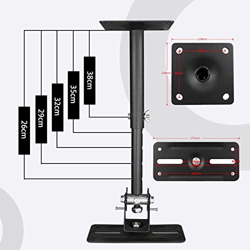 Entertainment Center Shelves Speaker Bracket Lengthened and Thickened Speaker Wall Mount Professional Stage Audio Hanger Surround Wall Support Bracket Suitable for DVD Players, Cable Boxes