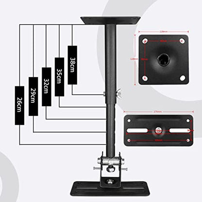 Entertainment Center Shelves Speaker Bracket Lengthened and Thickened Speaker Wall Mount Professional Stage Audio Hanger Surround Wall Support Bracket Suitable for DVD Players, Cable Boxes
