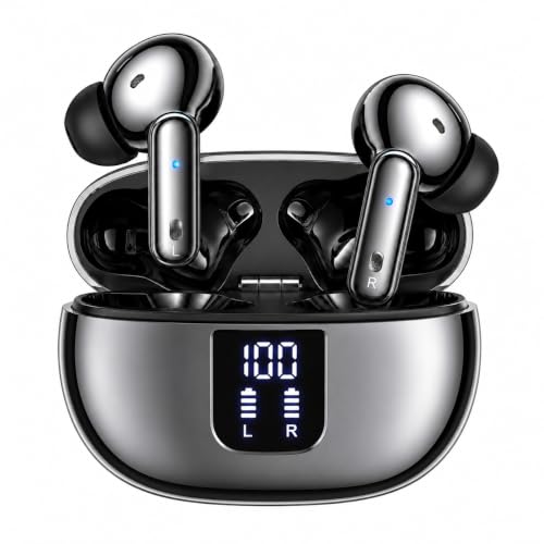 AI Translation Earbuds, Real-Time Translator Earbuds for 144 Languages, Bluetooth 5.4 Wireless Earbuds with ANC & ENC Noise Cancellation, HD Calls, Deep Bass, IPX7 Waterproof
