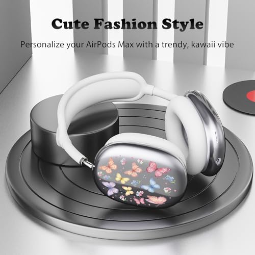 for AirPods Max Headphones Butterfly Ear Covers for AirPods Max 2 - color: Butterfly F/White