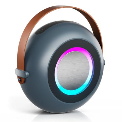 Passau 30W Portable Bluetooth Speaker with Deep Bass, Handle, 24H Play - color: Cyan
