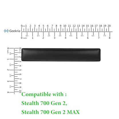 Geekria Headband Pad Compatible with Turtle Beach Stealth 700 Gen2/ Gen2 MAX Headphones, Head Top Cushion Cover Repair Part (Black)