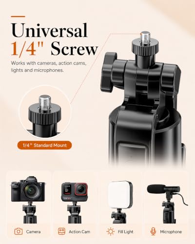 UBeesize 71" Vlogging Kit, Face Tracking Tripod, Desk Stand, Mics & Light - size: 71in