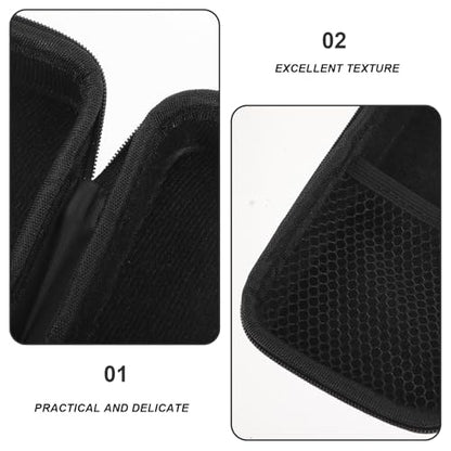 IMIKEYA Shockproof Microphone Protective Bag EVA Carrying Case with Mesh Pocket Lightweight Padded Pouch for Travel Business and Daily Use Black
