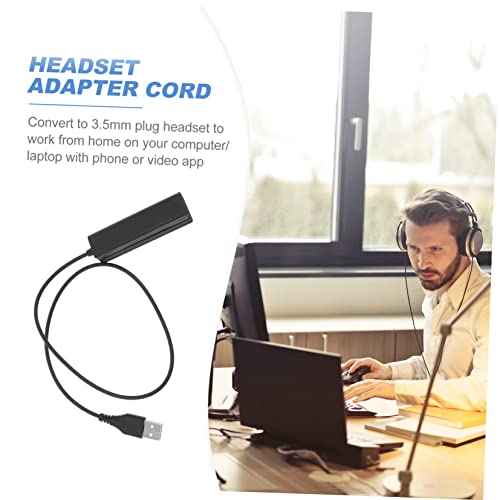 SECFOU 3pcs Female Headset Jack to Male USB Adapter Cable for Laptop and Telephone Headsets to USB Devices Lightweight and Portable Converter for and Online Conferencing
