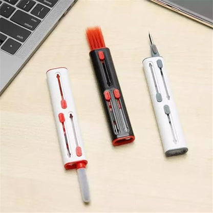 Cleaner Kit for Airpods Pro Series - Multi-Function Cleaning Pen Tool for Earbuds 3 2 1 Headphone iPhone Camera Electronic Devices, with Soft Brush Flocking Sponge, White