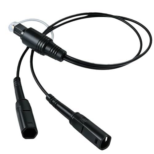 1 in 2 Out Digital Fiber Optic Optical Audio Splitter | 1 Male Input 2 Female Output, Supports LPCM/DTS, Compatible with Xbox, PS5, TV Box, Home Theatre