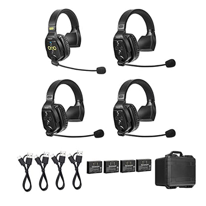 Saramonic WiTalk-WT4S 4-Person Full-Duplex Wireless Headset Intercom - size: 4-Person Single-Ear System