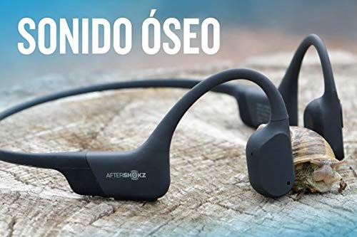 Aftershokz Aeropex (Rebranded as Shokz OpenRun) - Open-Ear Bluetooth Bone Conduction Sport Headphones - Sweat Resistant Wireless Earphones for Workouts and Running - Built-in Mic