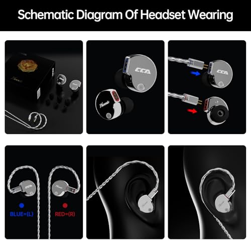 CCA Phoenix in-Ear Monitor Headphones, Dual-Magnet Dynamic Driver IEM with HiFi Clear Sound & Deep Bass, Full-Metal Professional Gaming Earbuds for Musicians, Singers - color: Purple, style: Without Mic,3.5mm
