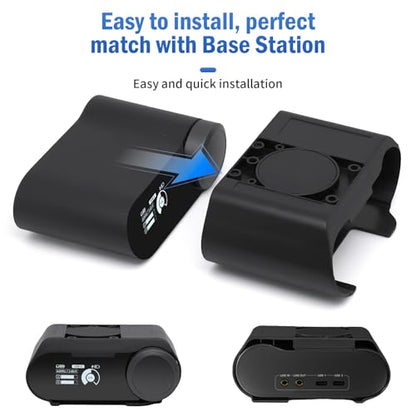 Under Desk Mount for SteelSeries Arctis Nova Pro, Elite and Omni Wireless Gaming Headset, Magnetic Holder for Arctis Nova Pro Wireless Base Station - style: Base Station Mount Only