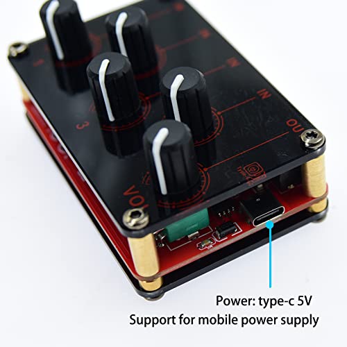 Multiple Input Mix 4 Way 1/8" inch 4 in 1 Out Stereo Passive Mixer Headphone Sound Audio Speaker Splitter selector switcher 3.5mm audio Switch Box aux Loop Volume knob Control 3.5 mm Mixing Sharing