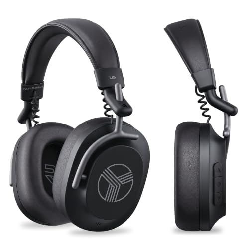 TREBLAB U5 Bluetooth Headphones Over the Ear, Hybrid ANC, 65H Playtime | Foldable Wireless Headphones with Mic, Memory Foam Cups, Multipoint Pairing, 5-Min Fast Charge for 8H Playback