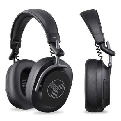 TREBLAB U5 Bluetooth Headphones Over the Ear, Hybrid ANC, 65H Playtime | Foldable Wireless Headphones with Mic, Memory Foam Cups, Multipoint Pairing, 5-Min Fast Charge for 8H Playback